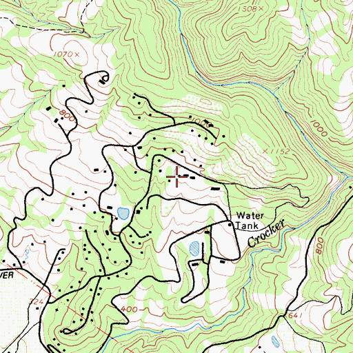 Topographic Map of Crocker Ranch, CA