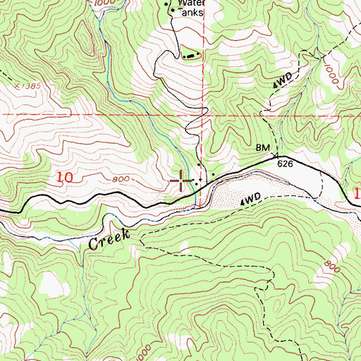 Topographic Map of H E Ranch, CA