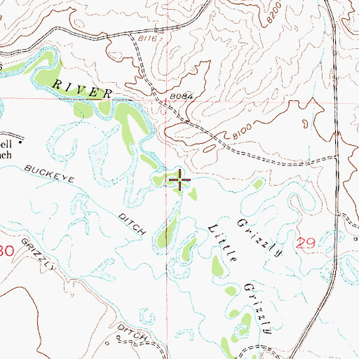 Topographic Map of Little Grizzly Creek, CO
