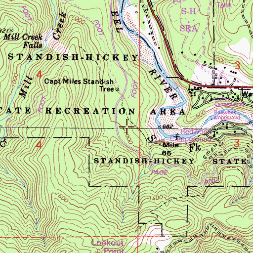 Topographic Map of Big Tree Trail, CA