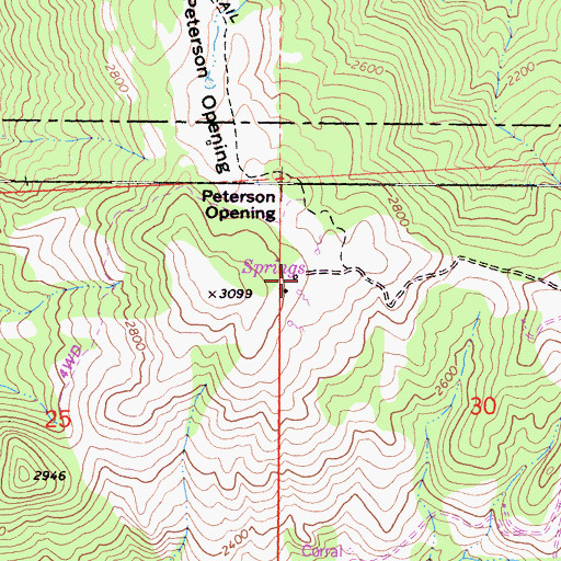 Topographic Map of Buckhorn Ranch, CA