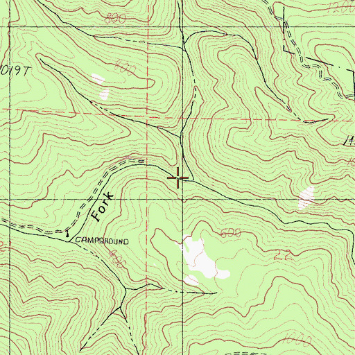 Topographic Map of Camp Eight Gulch, CA