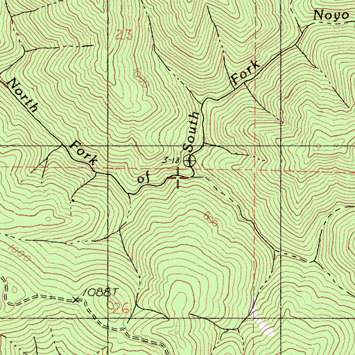 Topographic Map of Camp Ten Gulch, CA