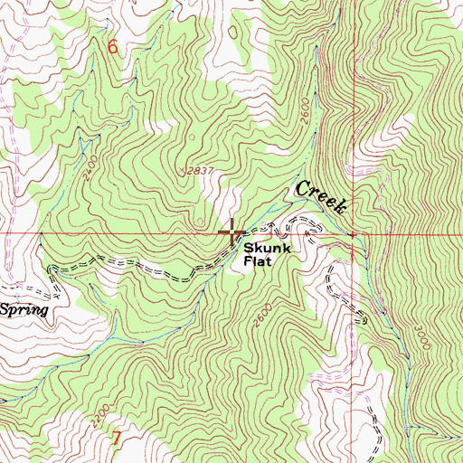 Topographic Map of Cow Camp, CA