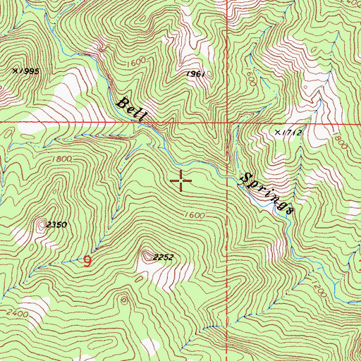 Topographic Map of Cross-P Ranch (historical), CA
