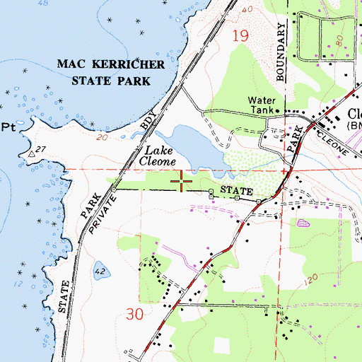 Topographic Map of Laguna Trail, CA