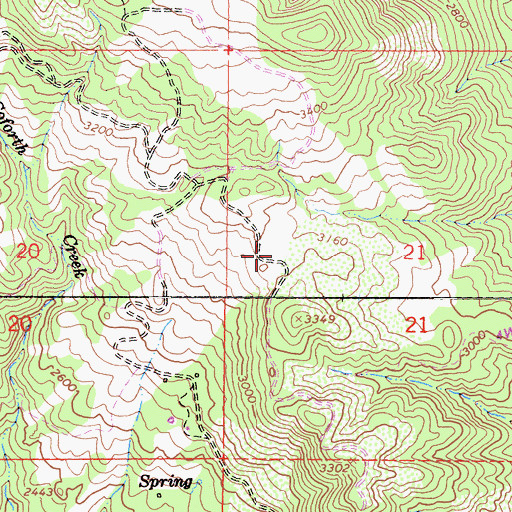 Topographic Map of Long Ranch (historical), CA
