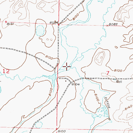 Topographic Map of Antelope Creek, CO