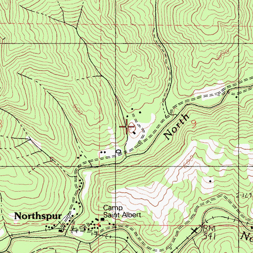 Topographic Map of Marble Creek Ranch, CA