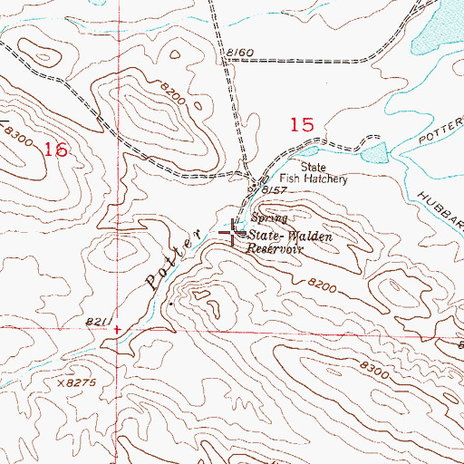 Topographic Map of State-Walden Reservoir, CO