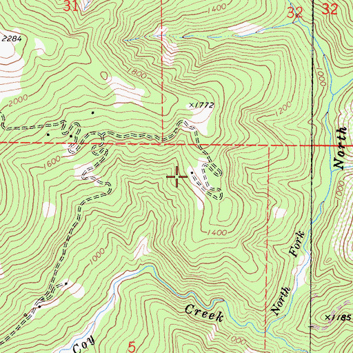 Topographic Map of Rice Ranch, CA