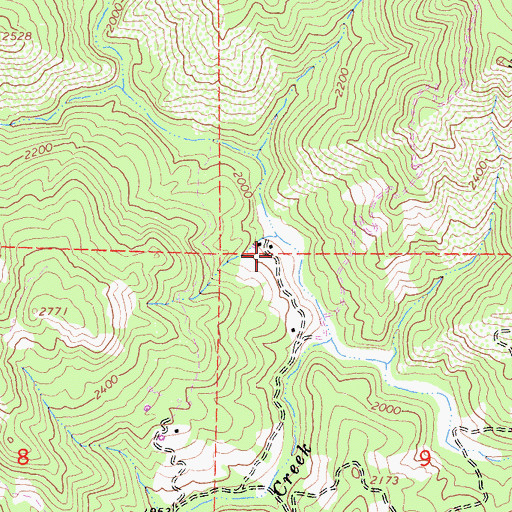 Topographic Map of Saint Louis Ranch, CA