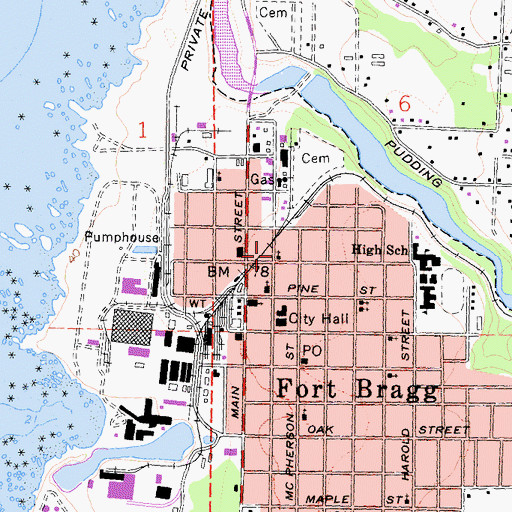 Topographic Map of Saint Michael and All Angels Episcopal Church, CA