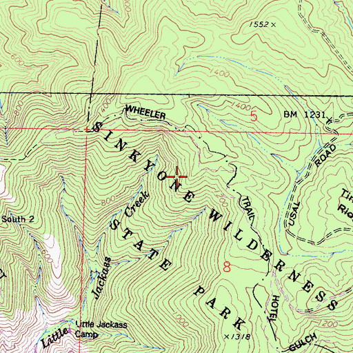 Topographic Map of Sally Bell Grove, CA