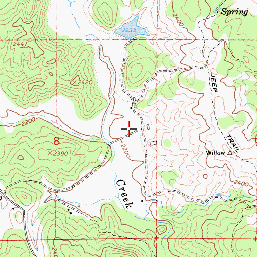 Topographic Map of Stemple Ranch, CA