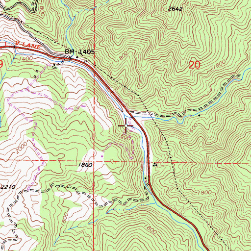 Topographic Map of Twin Rocks, CA
