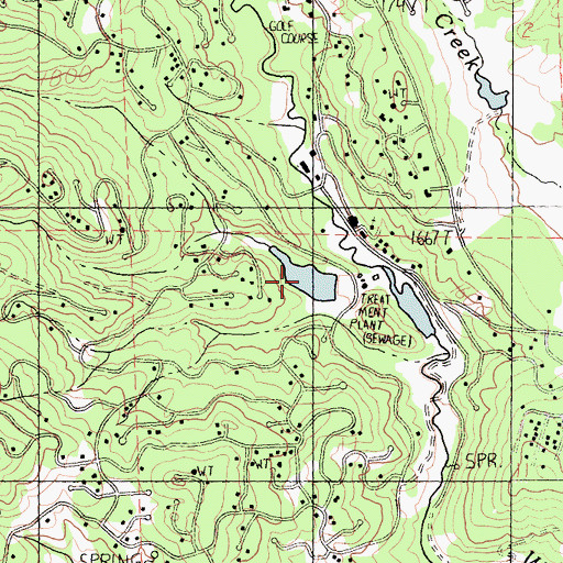 Topographic Map of Lake Ada Rose, CA