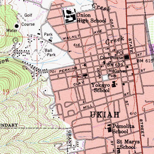 Topographic Map of Albertinum Convent, CA