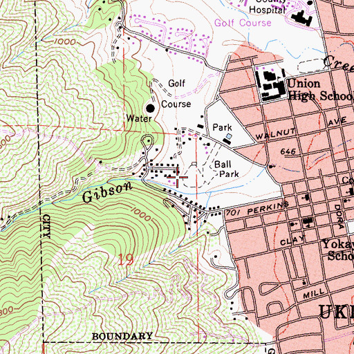 Topographic Map of Anton Stadium, CA