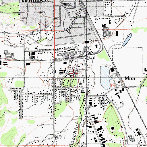 Topographic Map of Babcock Park, CA