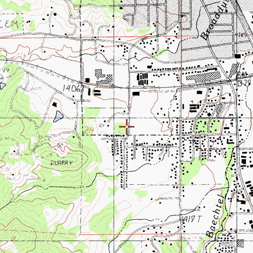 Topographic Map of Blosser Lane Elementary School, CA
