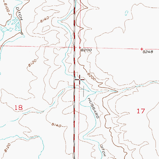 Topographic Map of Hubbard Ditch Number 2, CO