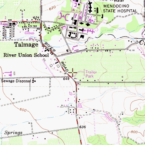 Topographic Map of Caravan Mobile Home Park, CA