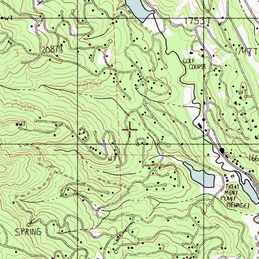 Topographic Map of Cat Trail, CA