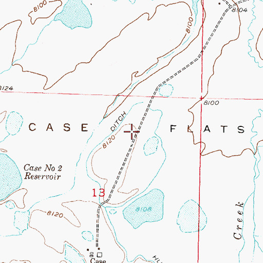Topographic Map of Case Flats, CO