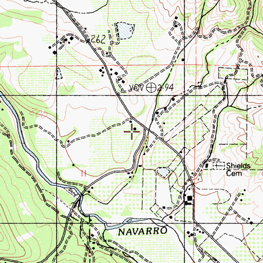 Topographic Map of Christine Junction, CA