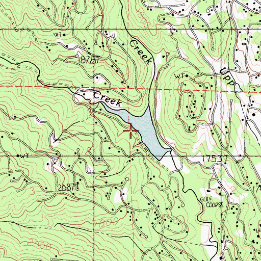 Topographic Map of Lake Emily, CA