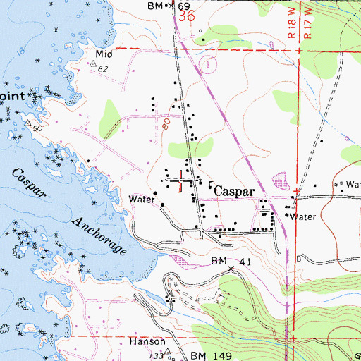 Topographic Map of Four Square Light House Church, CA