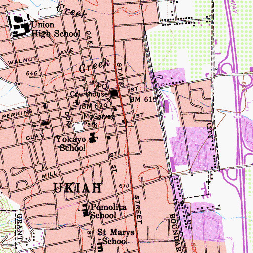 Topographic Map of Hudson-Carpenter Park, CA