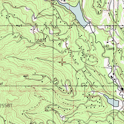 Topographic Map of Inlet Trail, CA