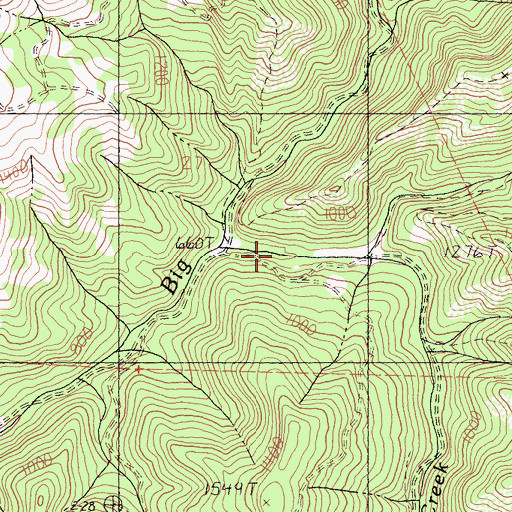 Topographic Map of Johnson Dam (historical), CA