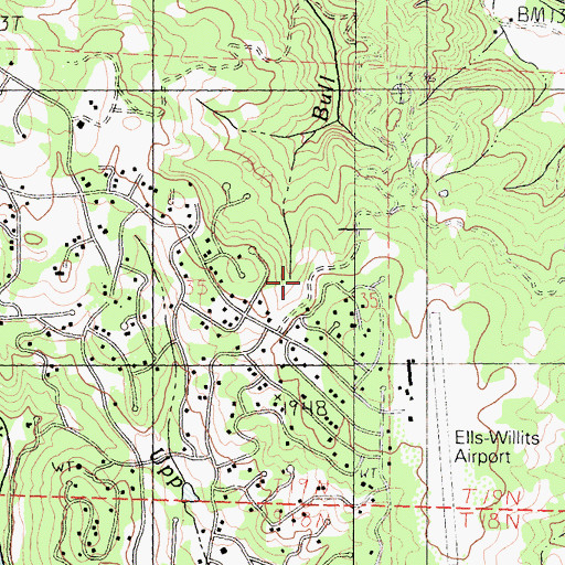 Topographic Map of Meadowlark Trail, CA