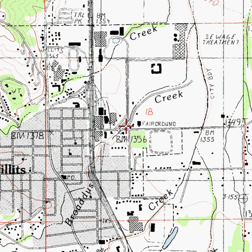 Topographic Map of Mendocino County Museum, CA