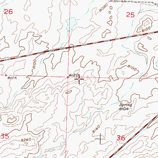 Topographic Map of Green Spring, CO