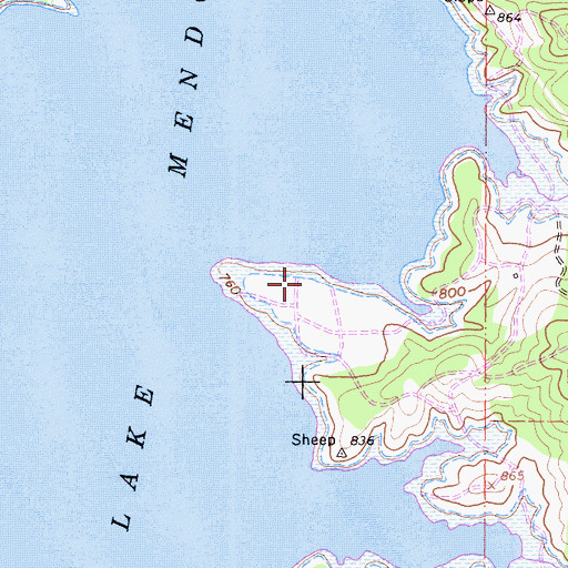Topographic Map of Miti Camp, CA