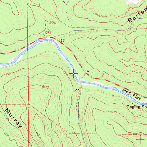 Topographic Map of Navarro River Redwoods State Park, CA