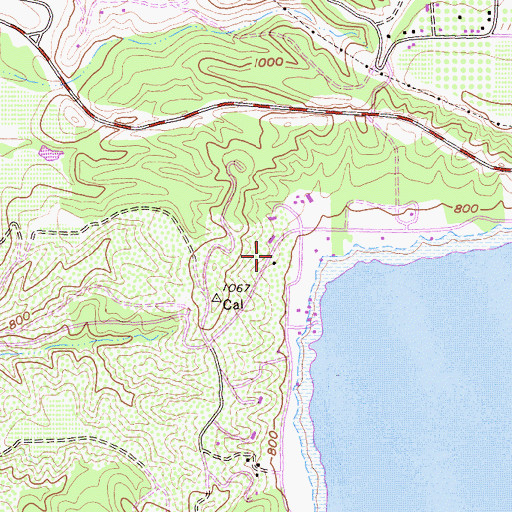 Topographic Map of Pomo Visitors Center, CA