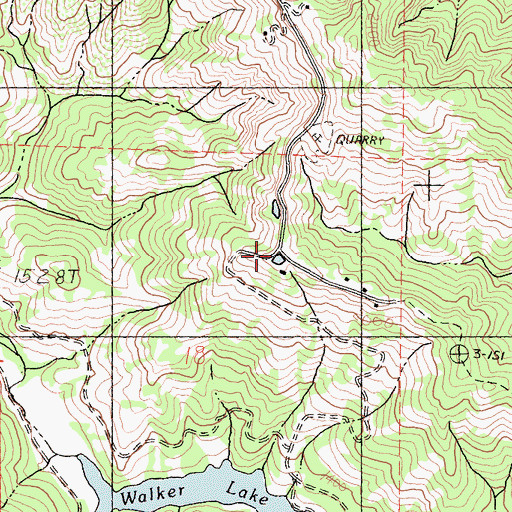 Topographic Map of Ridgewood Park, CA
