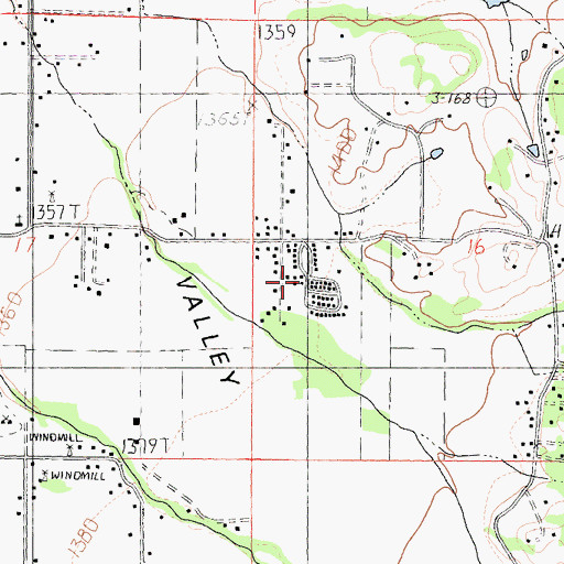 Topographic Map of Valley Oaks Mobile Home Park, CA