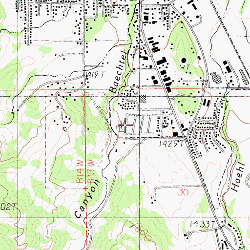 Topographic Map of Wagon Wheel Mobile Home Park, CA