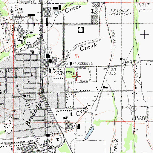 Topographic Map of Willits Rodeo Grounds, CA