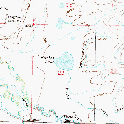 Topographic Map of Fischer Lake, CO