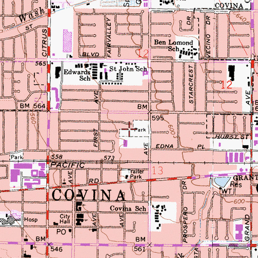 Topographic Map of Kelby Park, CA