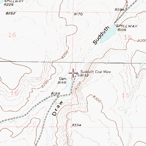 Topographic Map of Sudduth Coal Mine, CO