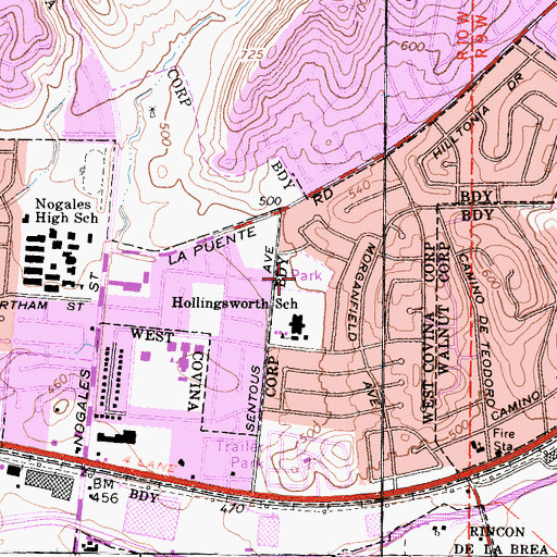 Topographic Map of Friendship Park, CA