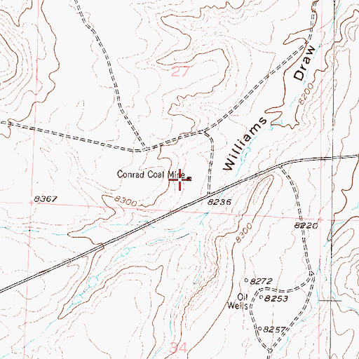 Topographic Map of Conrad Coal Mine, CO